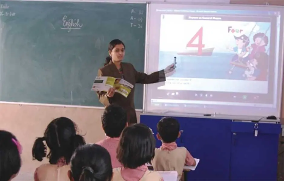 Students learning in class